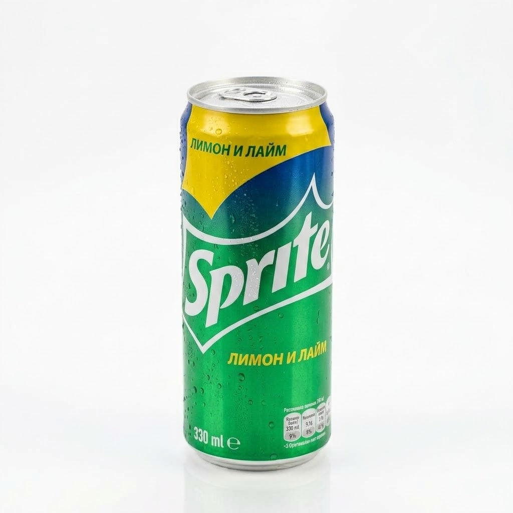 Sprite Лимон и лайм, кен, 330 мл.
